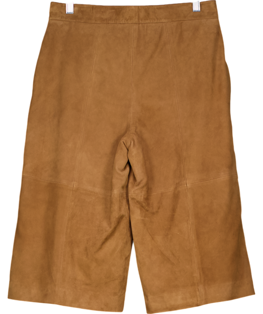 Next Tan Brown Real Suede Jort Shorts UK 8