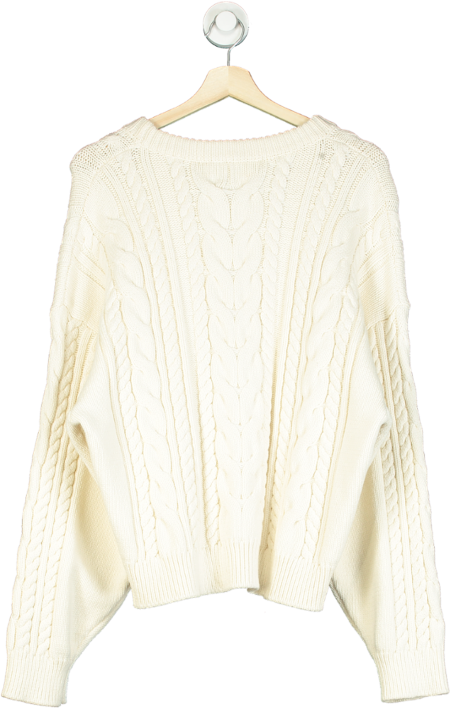 Sézane Cream Cable Knit Jumper XL