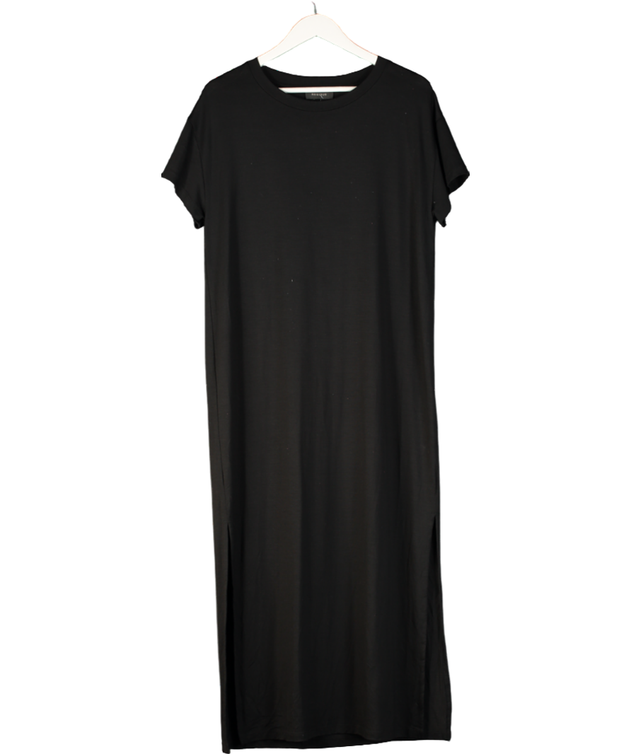 RESIDUS Black Gwen Lyocell Blend T-shirt Dress UK S
