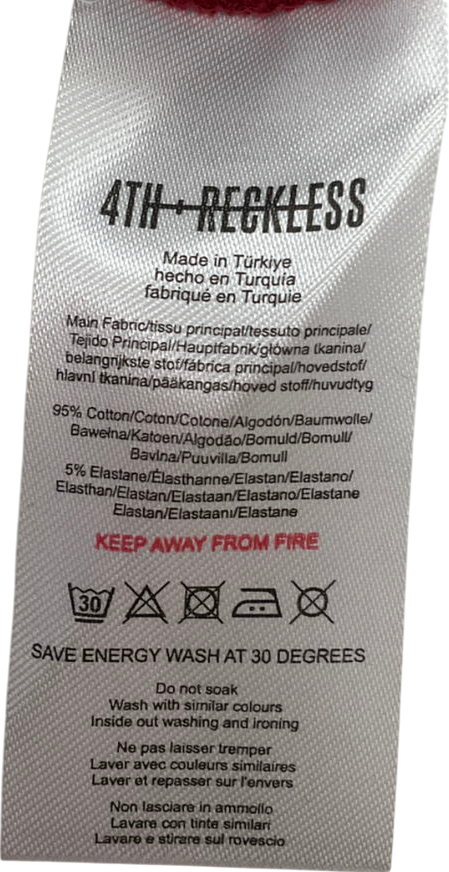 4th & Reckless Red Alicia Polo Shirt UK M