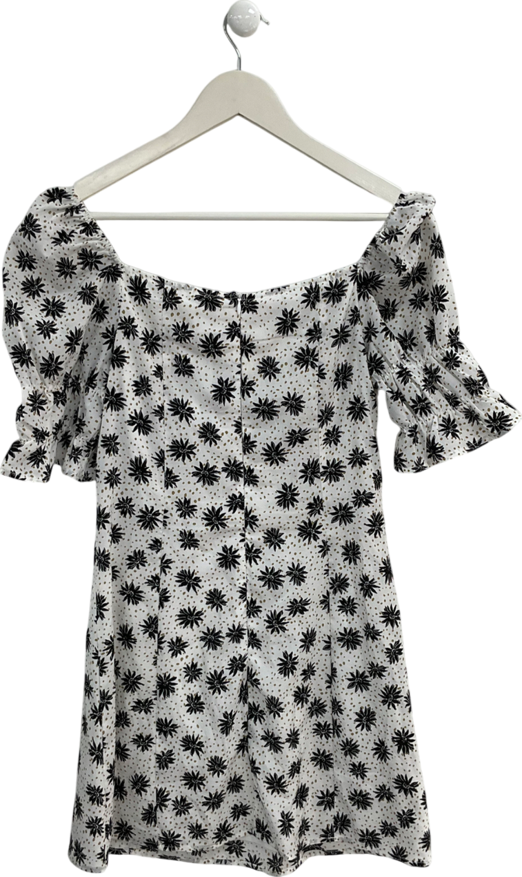 Urban Bliss White Floral Print Mini Dress UK 10