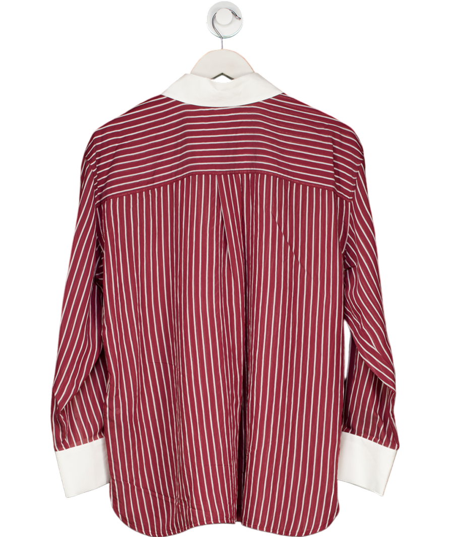 Mint Velvet Red Burgundy Striped Long Sleeve Shirt UK M