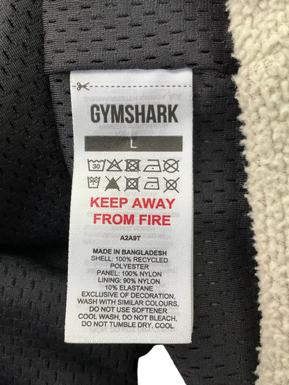 gymshark Cream 1/4 Zip Fleece UK L