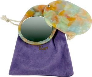 Tort Jaya Mirror In Pastel Marble Purple One size