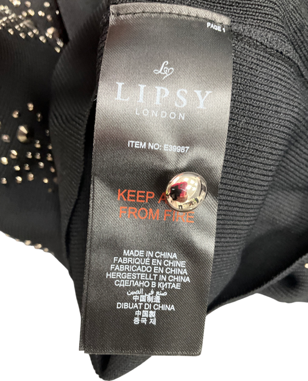 lipsy london Lipsy Black Embellished Halter Midi Dress UK 8