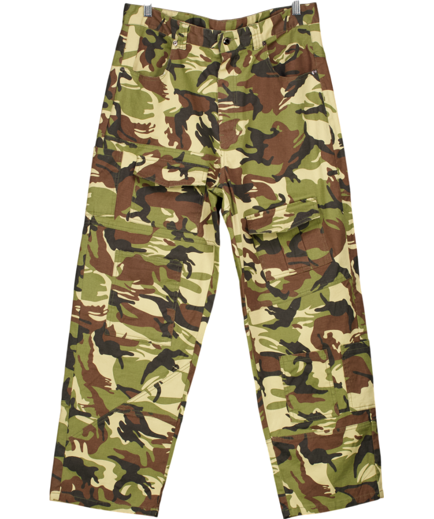 Criminal Damage Green Camo Carnaby Trousers UK M