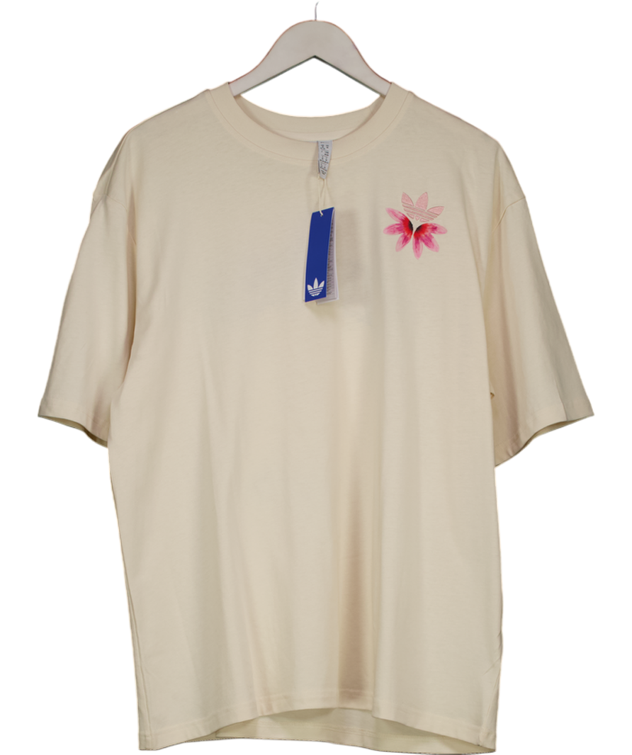 adidas Cream Originals Summer Glow Graphic T-shirt UK M