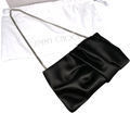 JIMMY CHOO Black Bonny Satin Clutch  / Shoulder Bag