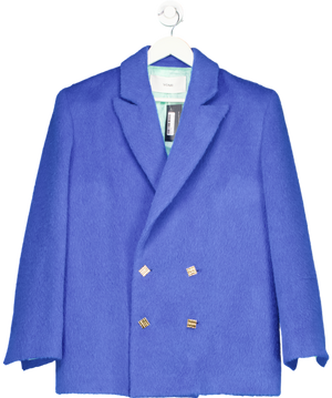 Yomi Blue Longline Double Breasted Blazer UK S/M