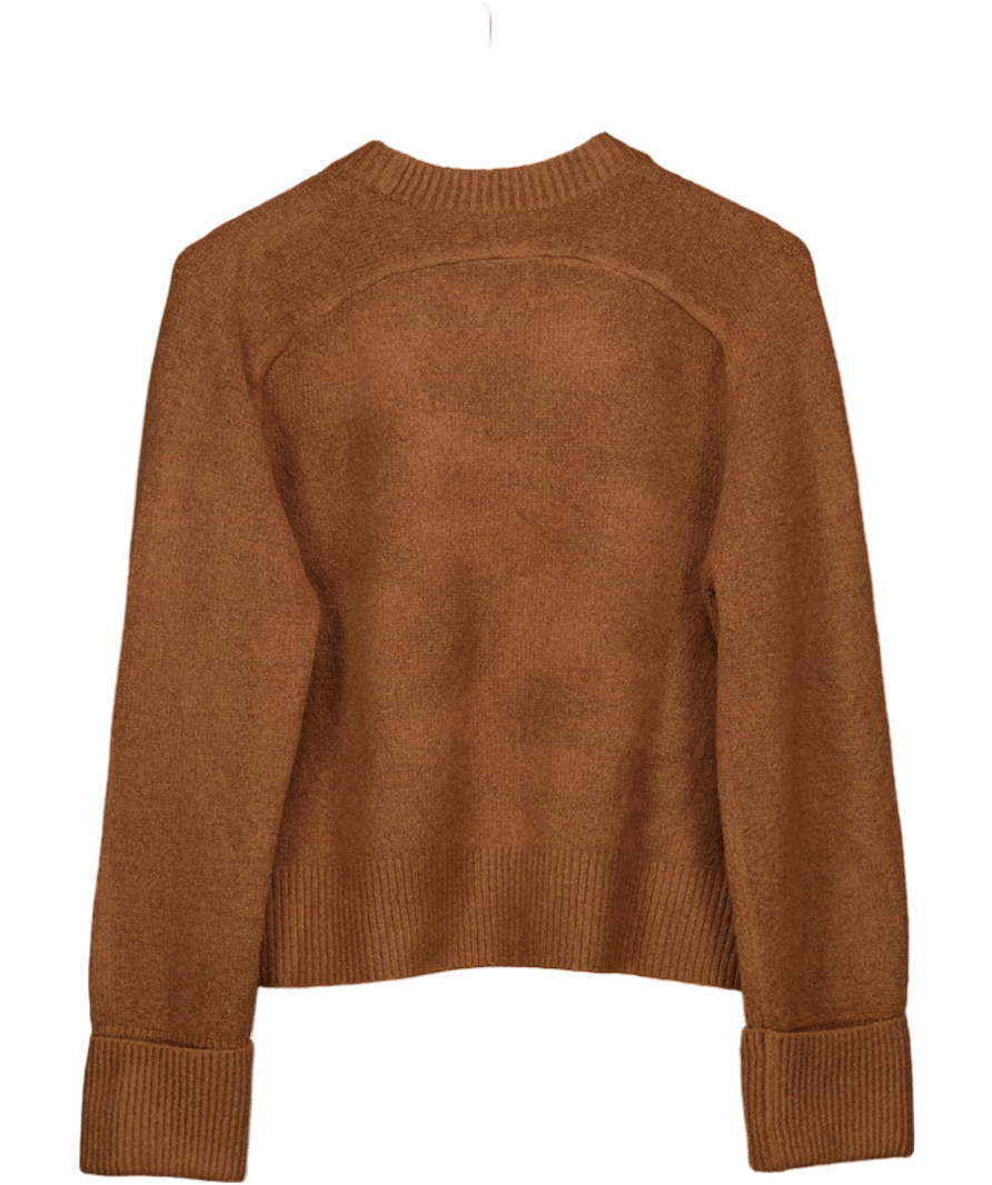 Abercrombie & Fitch Chocolate Brown Crew Neck Jumper UK XS