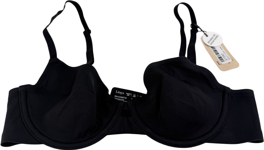 LEAYS Black Bald Unlined Bra UK 32B