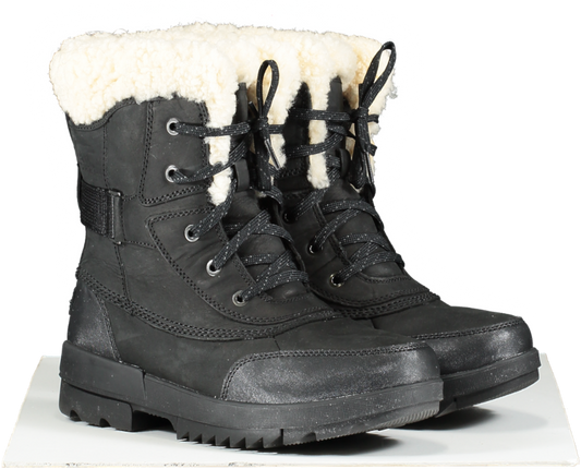 SOREL Black Torino Ii Parc Shearling Waterproof Winter Boot UK 7.5 EU 40.5 👠