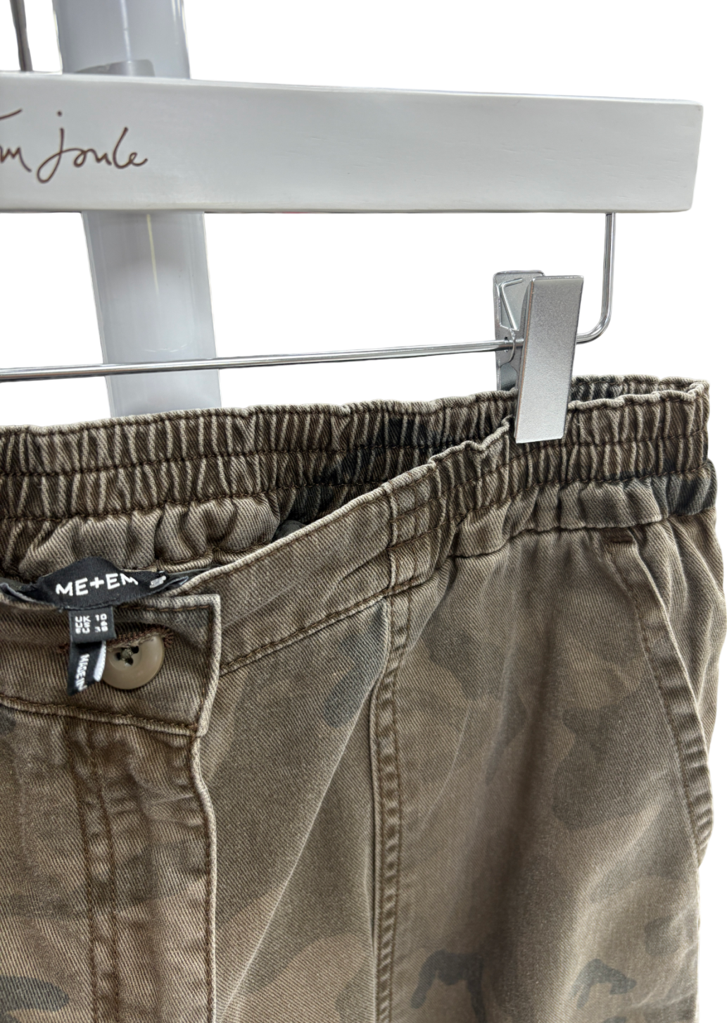 ME+EM Green Camo Cargo Trousers UK 10