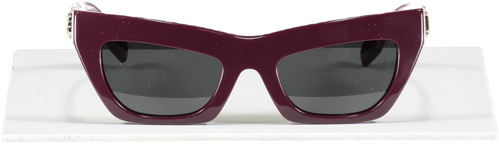 Burberry Aubergine Be4405 Cat Eye-frame Acetate Sunglasses In Case & Box