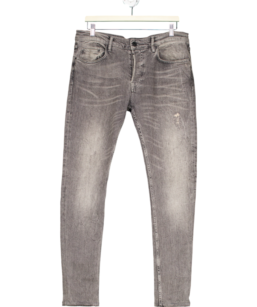 AllSaints Grey Raveline Cigarette Slim Fit Jeans W33