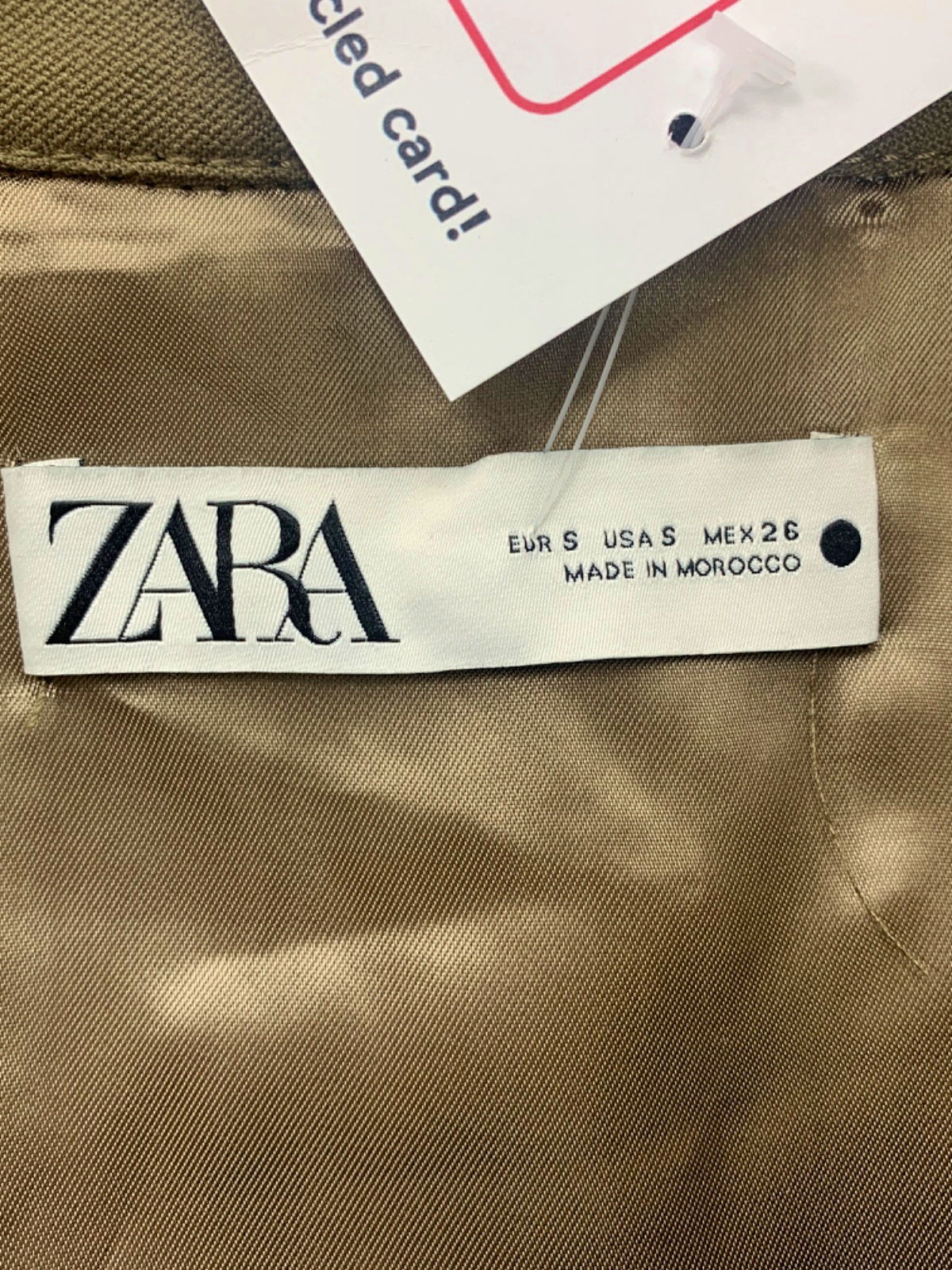 Zara Khaki Bomber Jacket Size US S/EUR S