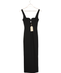 Meshki Black Dimi Scoop Dress Midi Dress UK XXS