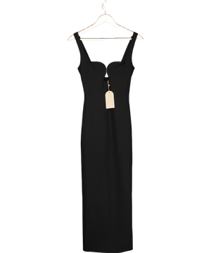 Meshki Black Dimi Scoop Dress Midi Dress UK XXS