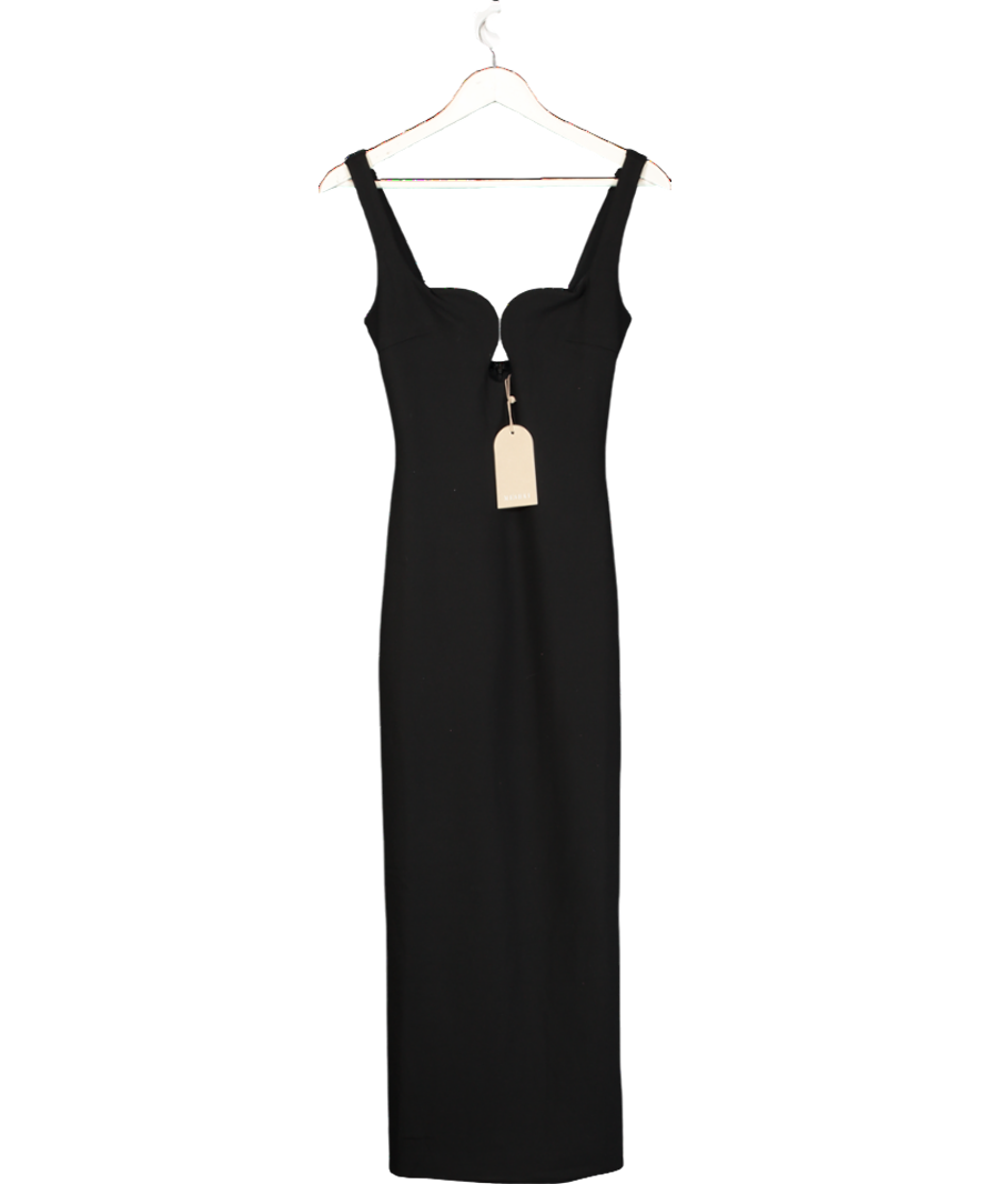 Meshki Black Dimi Scoop Dress Midi Dress UK XXS