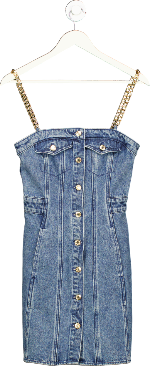 Michael Kors Blue Denim Mini Dress UK XS