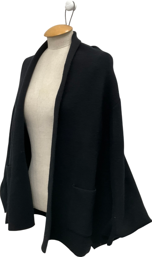 Look by M Black Pocket Shrug Cape Cardigan One Size