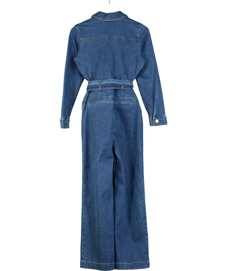 Friends like these Blue Button Through Jumpsuit UK 8