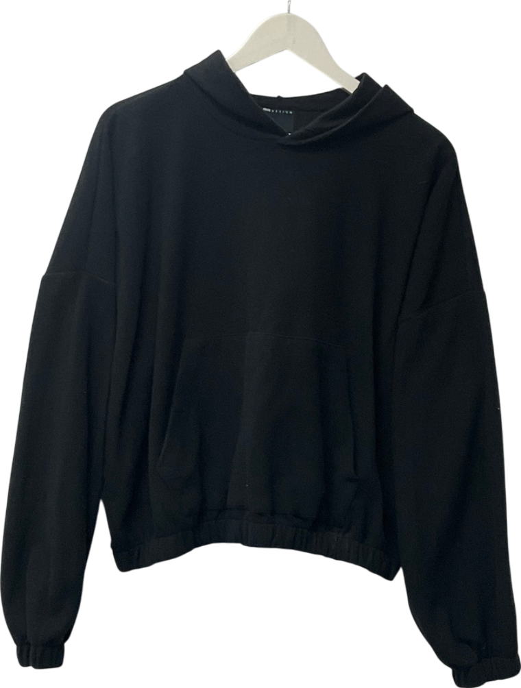 ASOS Oversized Hoodie And Jogger In Heavyweight Brushed Rib In Black UK S