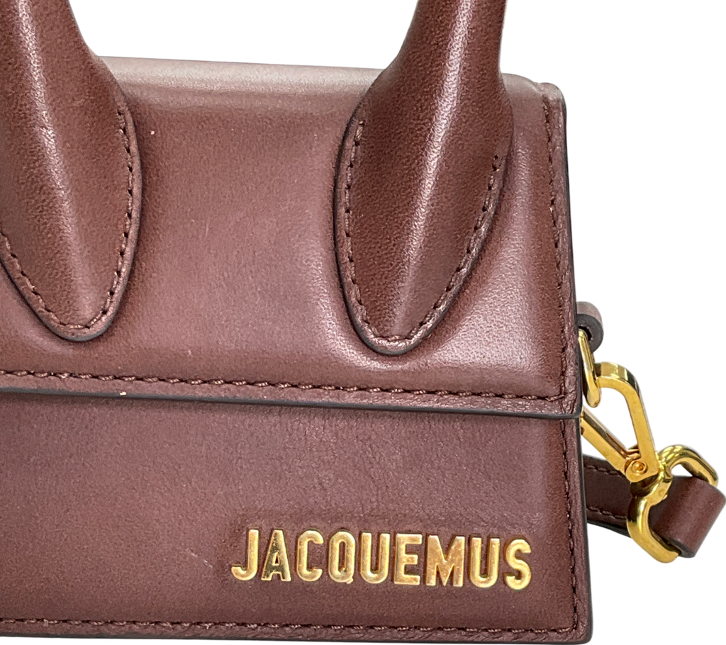 JACQUEMUS Brown Le Chiquito Noeud Leather Cross-body Bag
