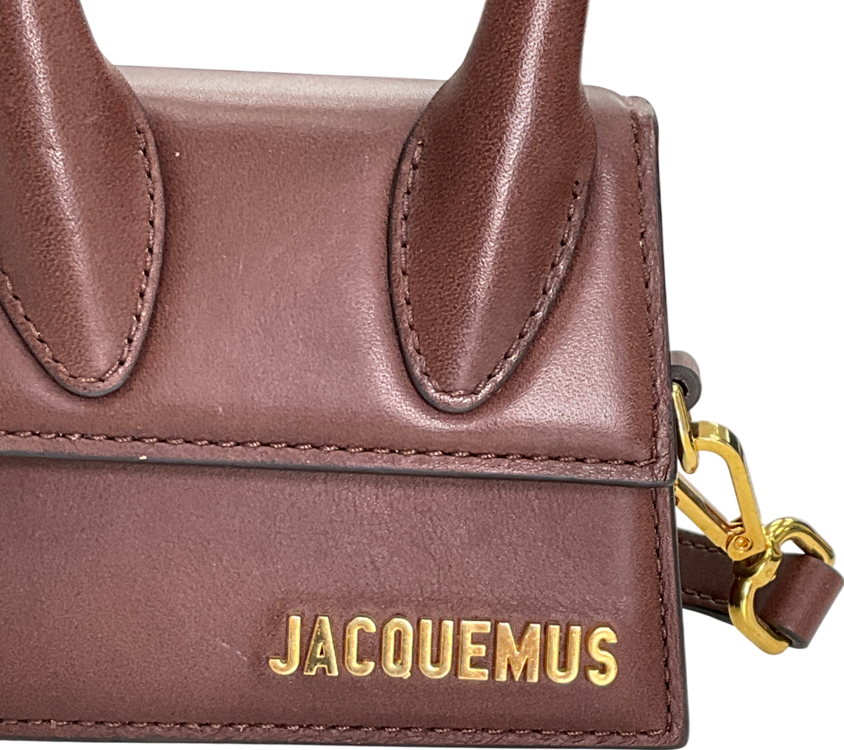 JACQUEMUS Brown Le Chiquito Noeud Leather Cross-body Bag