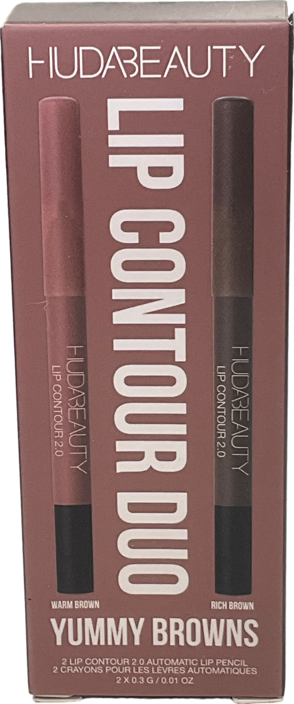 Huda Beauty Lip Contour Mini Duo Blushed Pinks Brown 2