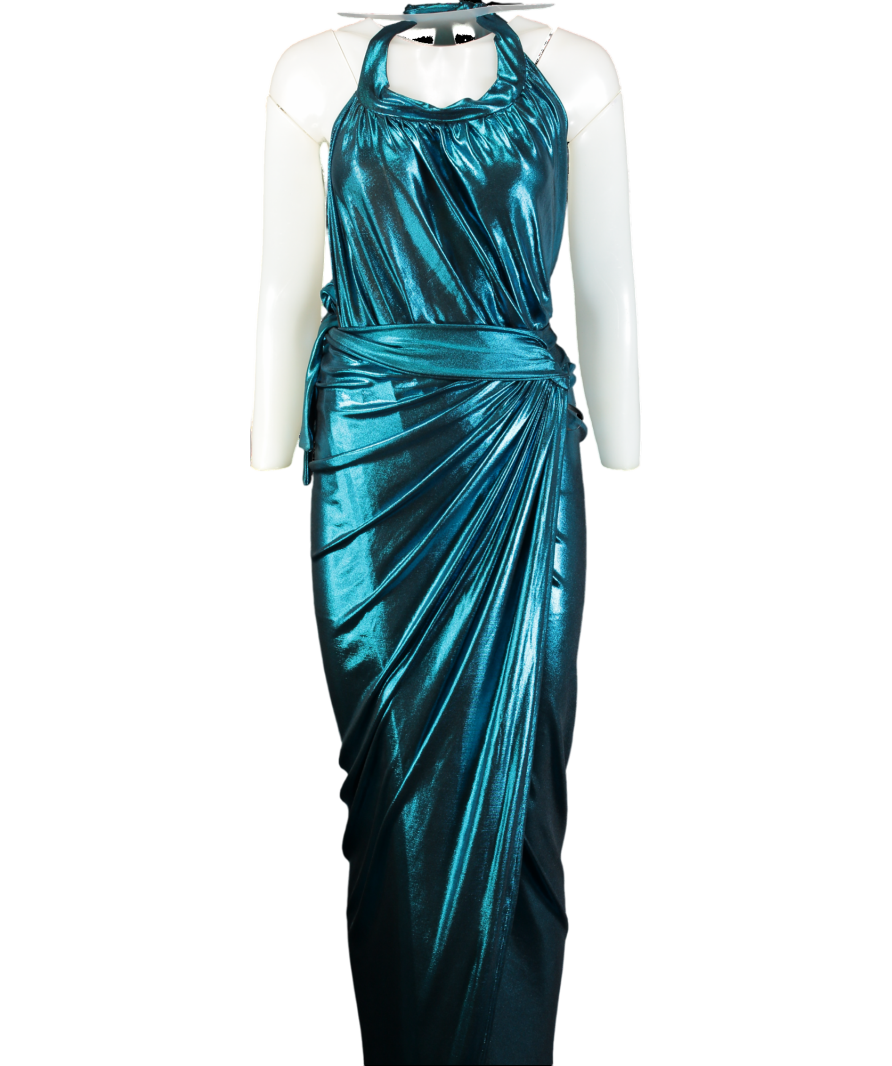 J.Angelique Blue Vicki Maxi Dress UK S