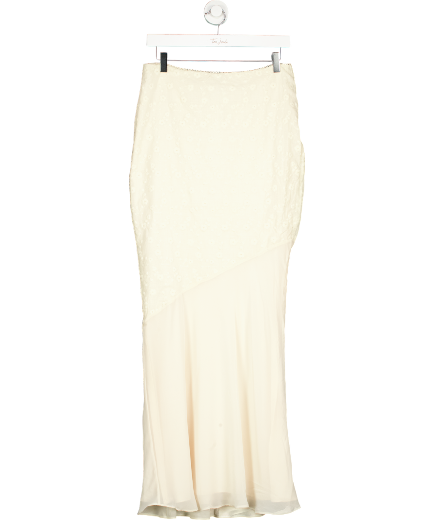 House of CB Cream Lana Skirt UK M