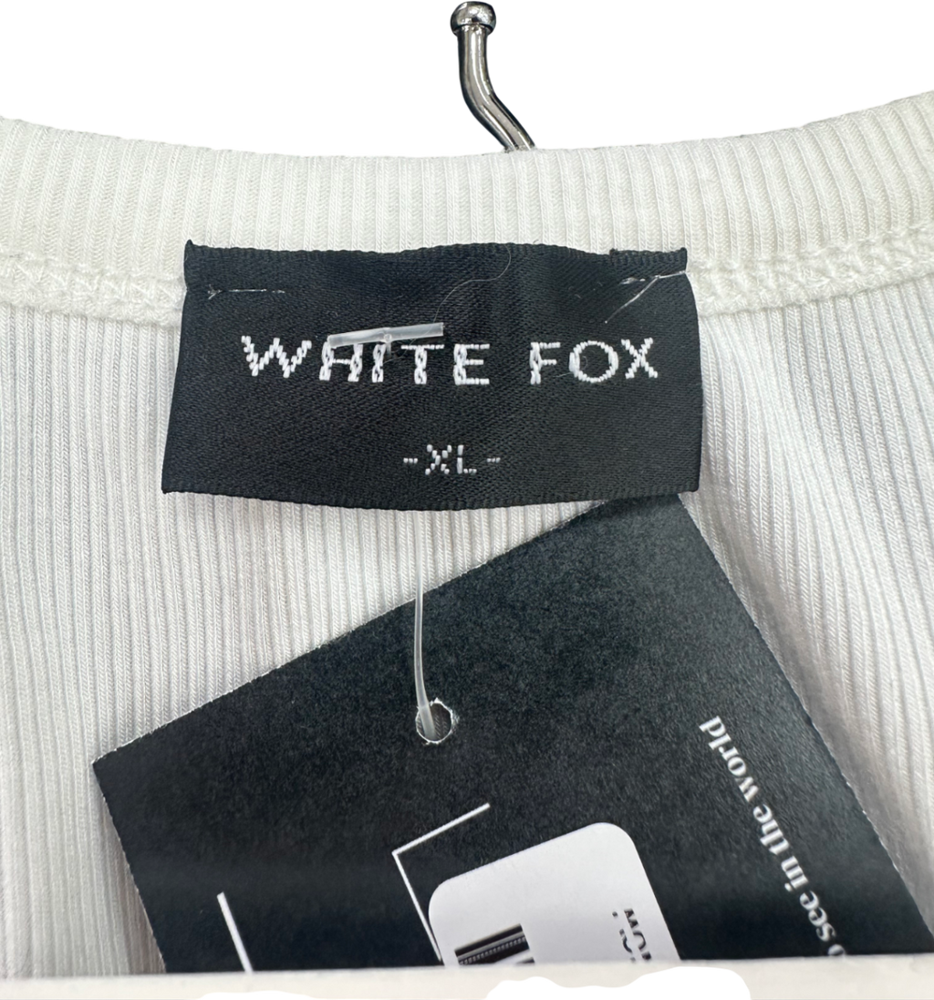 White Fox Mad About Love Tank Top White UK XL