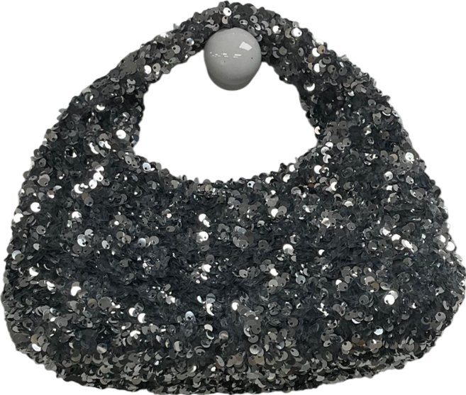 H&M Metallic Sequined Handbag One Size