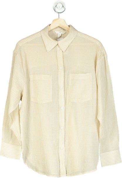 H&M Beige Striped Shirt UK S