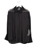 Retrofete Black Lovelyn Chiffon Top UK M