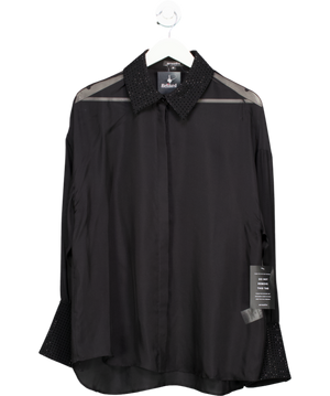 Retrofete Black Lovelyn Chiffon Top UK M