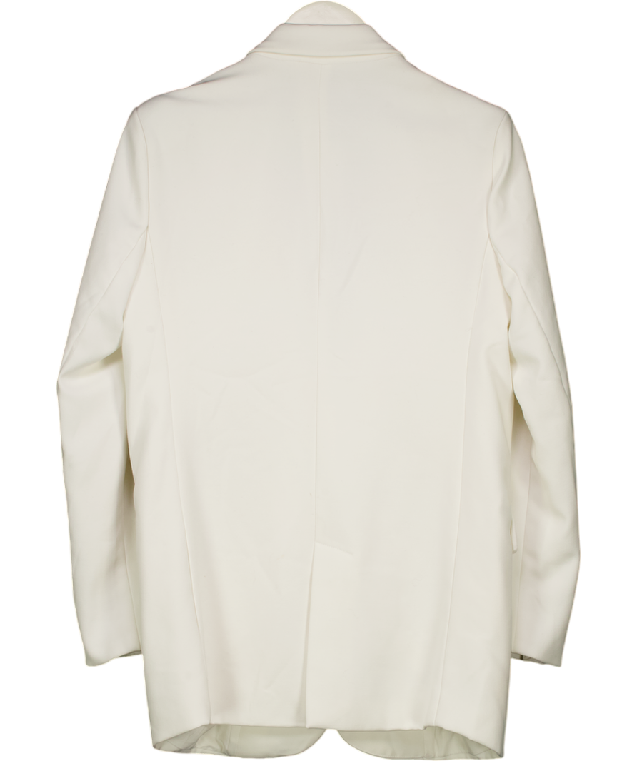 BOA White Oversized Single Breasted Blazer UK XS