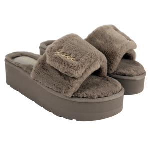 Guess Brown Faux Fur Sandal UK 6 EU 39