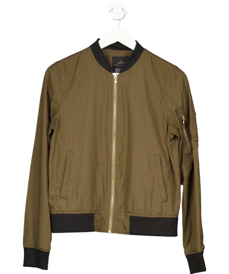 ZARA Green Lightweight Military Jacket UK XS