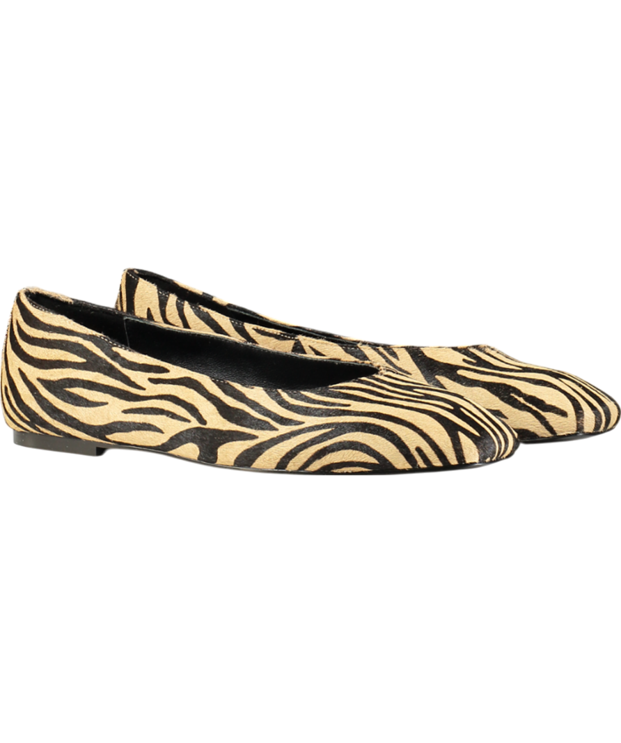 Mint Velvet Beige Codi Zebra Print Pumps UK 7 EU 40 👠