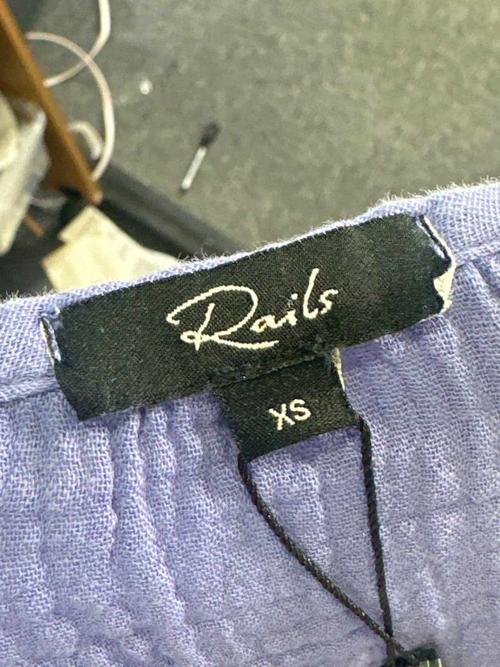 Rails Periwinkle Blue Jennica 100% cotton Double Gauze Strappy Dress UK XS