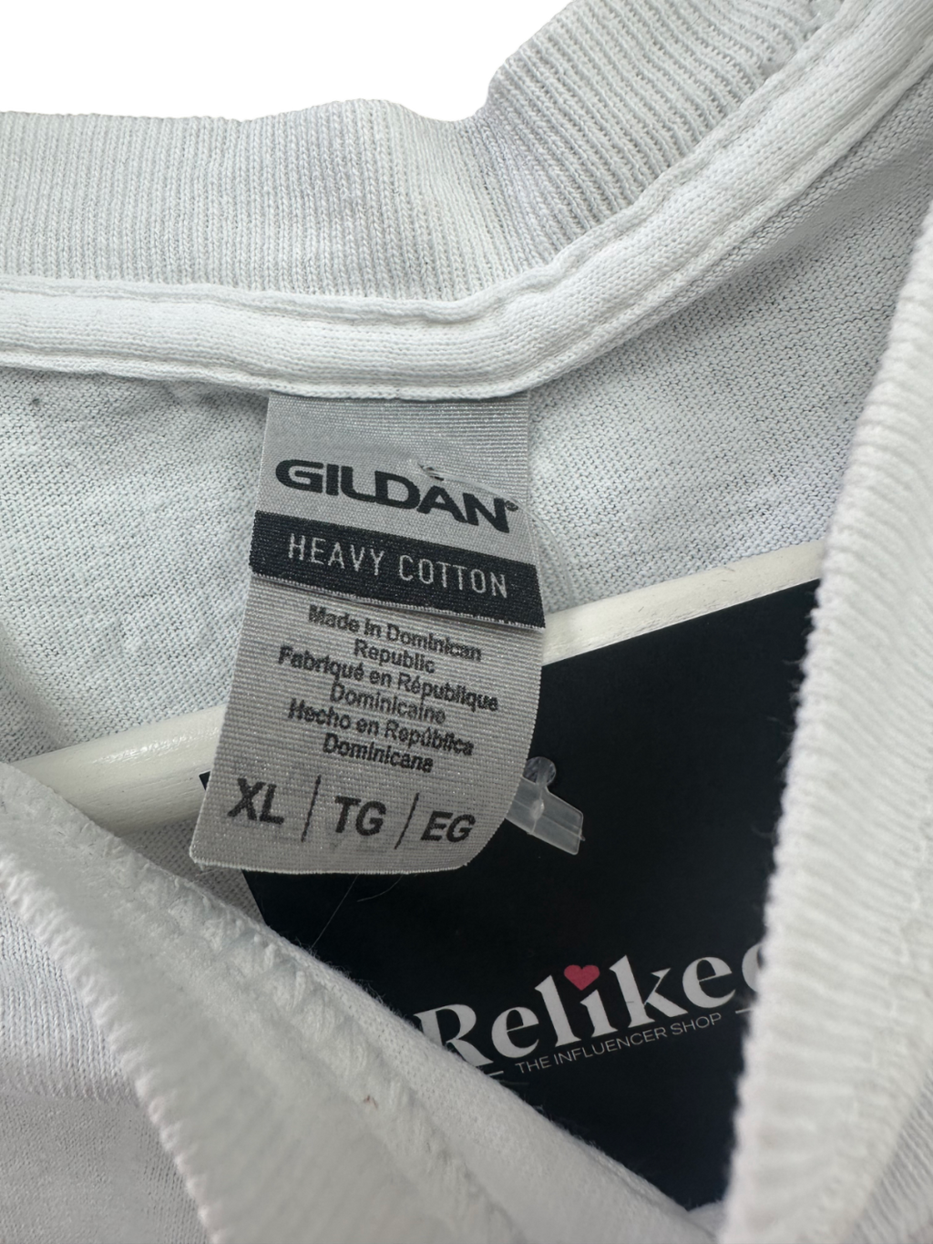 Gildan White 'blonded' Custom Tshirt UK XL