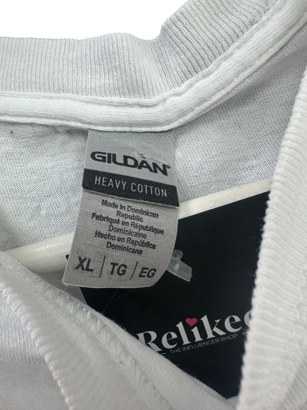 Gildan White 'blonded' Custom Tshirt UK XL