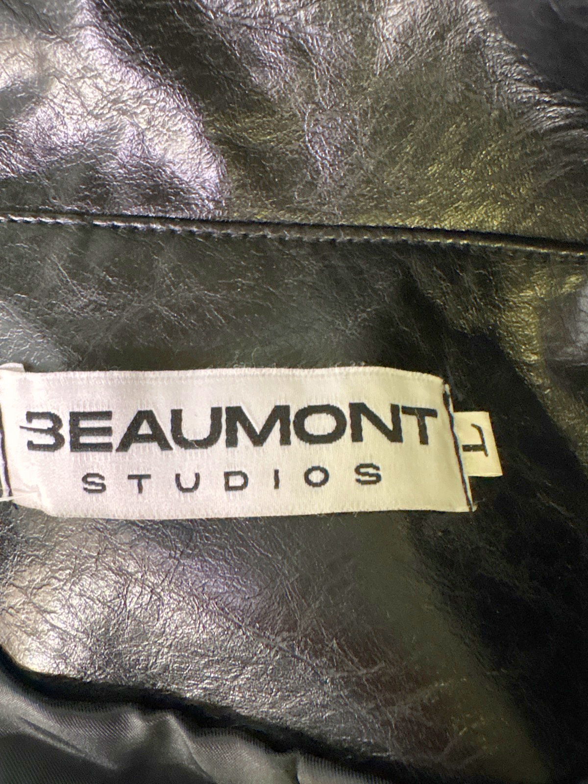 Beaumont Studios Black Leather Jacket UK L
