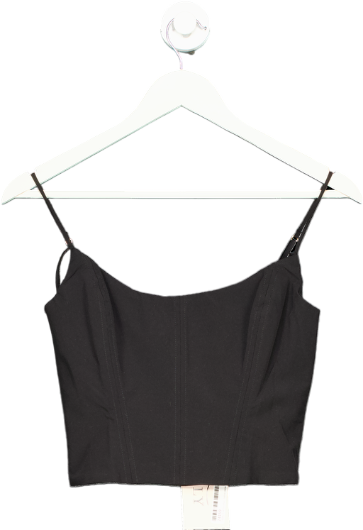 Oh Polly Black Corset Top UK 6