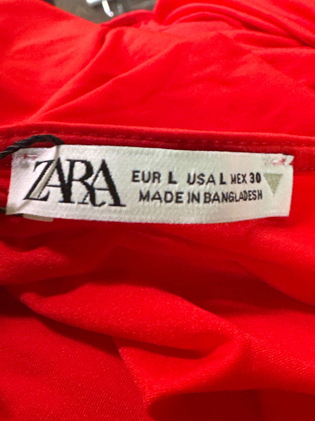 Zara Red Ruched Swimsuit UK L