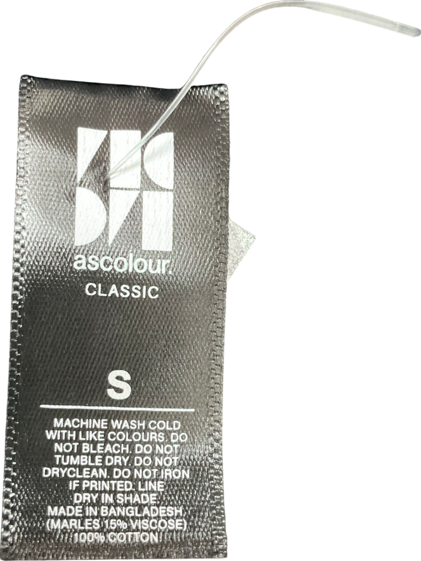 Ascolour Jettsett Black Embroidered Logo T-shirt UK S