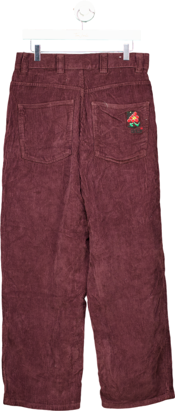 Zara Burgundy Corduroy Trousers EU 38