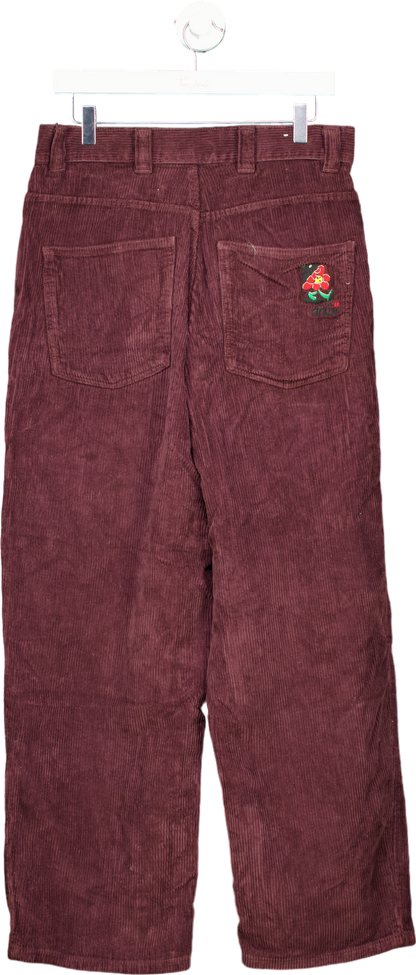 Zara Burgundy Corduroy Trousers EU 38